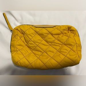 Tory Burch Quilted Cosmetic Bag/Case in yellow
